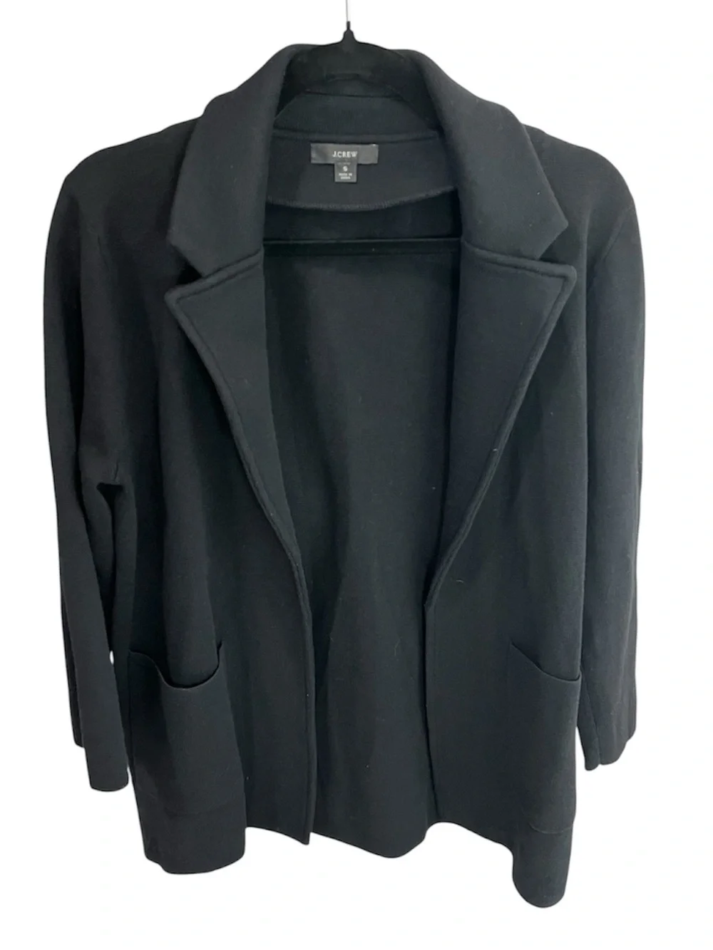 J. Crew Sophie Open Front Sweater-blazer Black Size Small